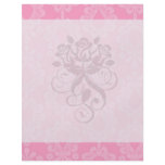 two tone pastel pink floral damask pattern flyers