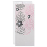 two tone pink and black chic damask personalized rack card