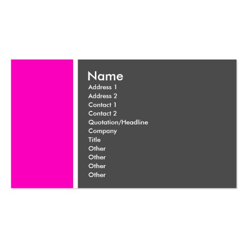 Two Tone (Pink and Gray) Business Card Templates