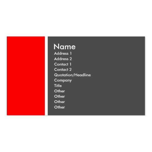 Two Tone (Red and Gray) Business Card Templates