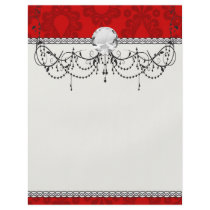 two tone red damask custom flyer