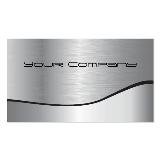 Two-tone Silver Corporate Business Card (front side)