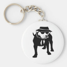 Two Tone Ska Dog Key Chain