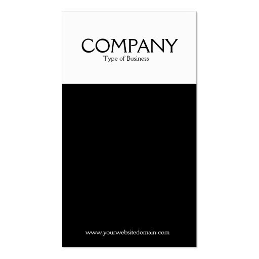 Two Tone Vertical (B&W) Business Cards (front side)