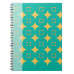Two Toned Green with Gold Stars Spiral Notebook