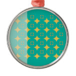 Two Toned Green with Gold Stars Christmas Tree Ornaments
