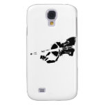 Two Toned Upright Bass Player Outline BW Samsung Galaxy S4 Cover