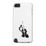 Two Toned Upright Bass Player Outline BW iPod Touch 5G Covers