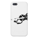 Two Toned Upright Bass Player Outline BW iPhone 5 Cases