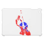 Two Toned Upright Bass Player Outline Red Blue Case For The iPad Mini