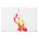 Two Toned Upright Bass Player Outline Red yellow iPad Mini Cover