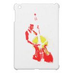 Two Toned Upright Bass Player Outline Red yellow iPad Mini Case