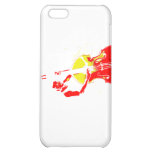 Two Toned Upright Bass Player Outline Red yellow iPhone 5C Case