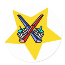 TWO TOOTHBRUSHES TOOTHPASTE stickers by Sofia_Youshi TWO TOOTHBRUSHES TOOTHPASTE stickers