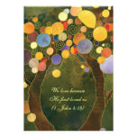 "Two Trees in Love" Olive Green Wedding Invitation
