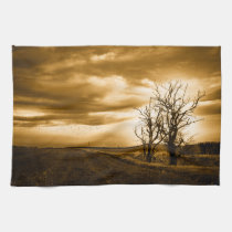 Two Trees Sepia Fields kitchen tea towel american mojo kitchen towels