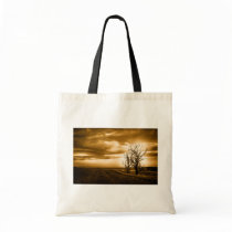 Two Trees Sepia Fields Tote bag bags