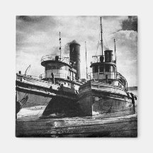Two Tugs Fridge Magnet