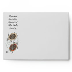 Two turtles 5x7 Envelope envelope