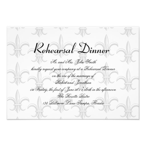 Two Tuxedo Groom Gay Wedding Rehearsal Invite