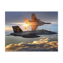 Two U.S. Navy F/A-18 Super Hornets Postcard