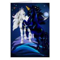 Two Unicorns Card