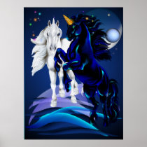 Two Unicorns Poster