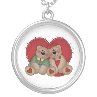 Two Valentine Bears Necklace