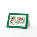 Two Victorian Children Christmas Angels cards