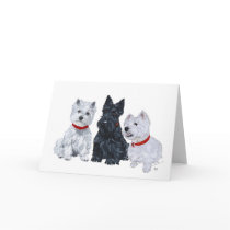 Two Westies and a Scottie Card