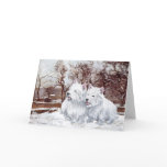 Two Westies in Wintertime cards