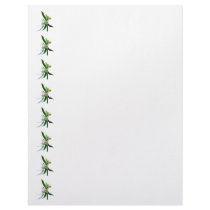 Two White Asiatic Lilies Letterhead Design