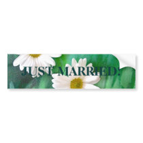 Two White Daisies bumper stickers by INTHEPRESENT Two White Daisies bumper stickers