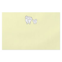 Two White Elephants on Cream. Cartoon. Custom Flyer