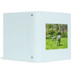 Two White Horses Grazing Binders