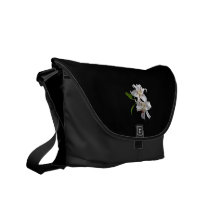 Two White Lilies Messenger Bags