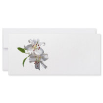 Two White Lilies Custom Rack Card
