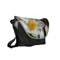 Two White Poppies messenger bags
