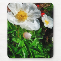 Two White Poppies mousepads