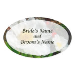 Two White Poppies Oval Sticker Two White Poppies Oval Sticker