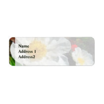 Two White Poppies Return Address Labels