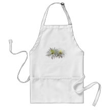 Two White Spider Mums Aprons