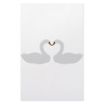 two white swans icon customized stationery