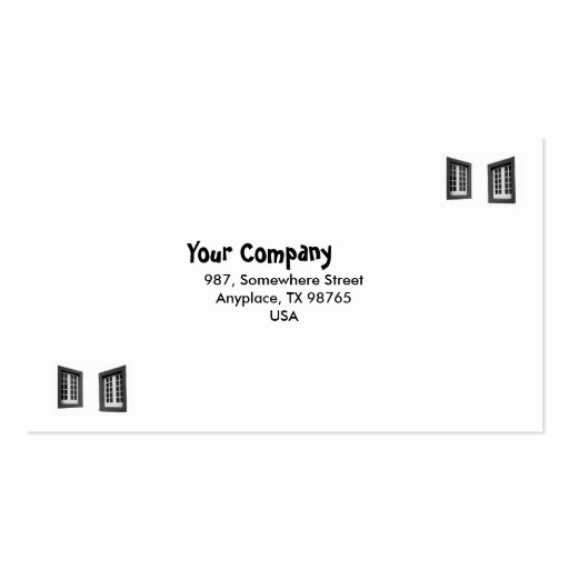 Two Windows Business Card Templates (back side)