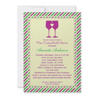 Two Wine Glasses Bridal Shower Invitation zazzle_invitation