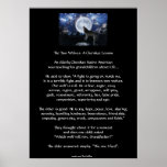TWO WOLVES CHEROKEE STORY Wolf Art Poster