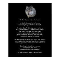 TWO WOLVES CHEROKEE TALE  Poster