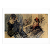 Two Women in a Balcony Box, Vincent van Gogh Post Card