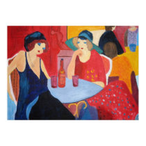 Two Women in a Cafe - Print