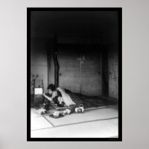 Two Women in a Japanese Bedroom 1909 Print